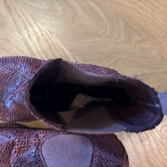 SHOTO Brick Red Western Chelsea Leather Boots - Picture 9 of 14